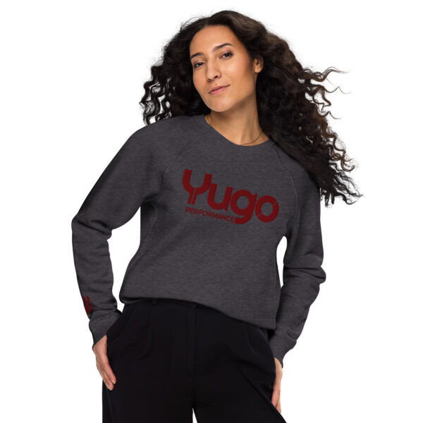 Organic Raglan Sweatshirt with Maroon Accent - Image 3